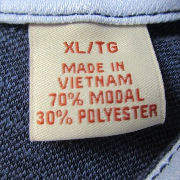 Tommy Bahama Polo Shirt Mens XL Navy Golf Performance Short Sleeve Slit Collared - Picture 5 of 11